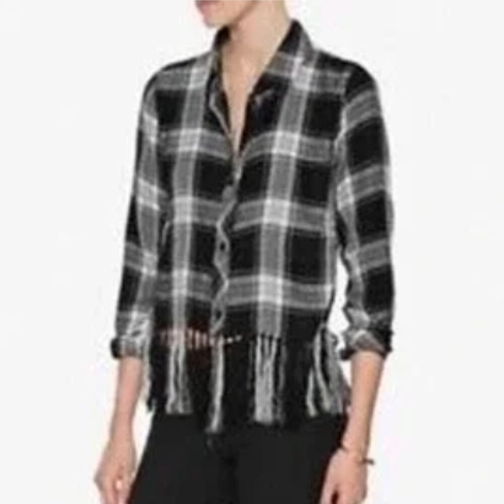 Rails Plaid Fringe Button Up - image 1